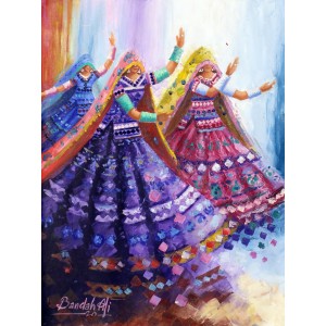Bandah Ali, 24 x 18 Inch, Acrylic on Canvas, Figurative-Painting, AC-BNA-087